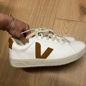 Veja Women's White and Brown Sneakers